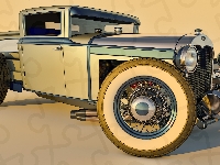 1930, Zabytkowy, Ford Model A Pickup, Rat Rod