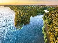 Kowno, Lasy, Jezioro Kaunas Reservoir, Park regionalny Kauno marios, Litwa