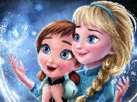 Bajka, Elsa, Dziewczynki, Kraina lodu, Postacie, Film animowany, Frozen, Anna