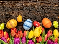 Pisanki, Wielkanoc, Dekoracja, Tulipany