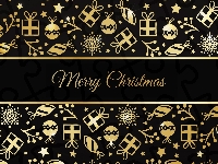 Czarne, Merry Christmas, Boże Narodzenie, Tło, Napis