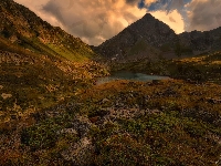 Jezioro, Kaukaz, Rosja, Góry, Dolina, Republika Karaczajsko-Czerkiesja