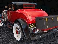 Ford Coupe Deluxe, Czerwony, Zabytkowy, 1932