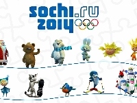 2014, Olimpiada, Sochi, Maskotki