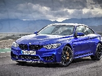 2018, Niebieskie, BMW M4 CS, Góry