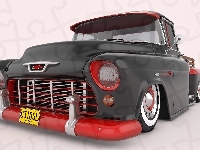 Zabytkowy, 3D, Chevrolet 3100 Pickup, 1955, Przód