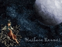 angel, Haibane Renmei, księżyc, skrzydła