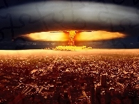 Atomowej, Wybuch, Bomby, Miasto