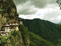 Świątynia, Bhutan, Himalaje, Paro Taktsang