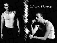 biała koszulka, Edward Norton, czarne spodnie
