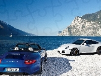 Biały, Niebieski, Porsche Carrera GT