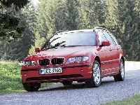 BMW E46, Czerwone, Kombi