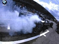BMW Sauber, Formuła 1, palenie opon