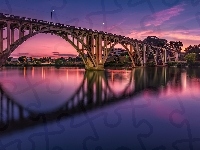 Most Coosa River Memorial Bridge, Stan Alabama, Odbicie, Stany Zjednoczone, Gadsden, Rzeka Coosa River