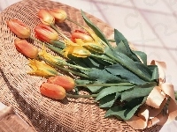 Tulipany, Bukiet, Kosz