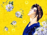chłopak, Yami No Matsuei, kwiaty
