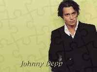 czarna marynarka, Johnny Depp, biała koszula