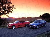 Czerwony Cabriolet, BMW 3, E36, Granatowy