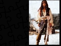 Johnny Depp, Piraci Z Karaibów, armata, kapitan