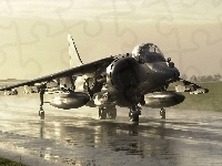 Deszcz, Hawker Siddeley Harrier, Lotnisko