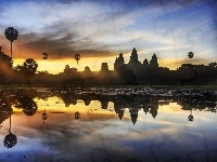 Dżungla, Świątynie, Angkor, Kambodża
