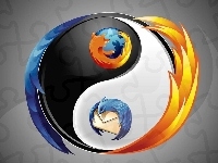 Firefox, Fuzja, Logo, Thunderbird