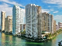 Florida, Miami, Brickell Key, Wieżowce