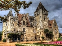 Zamek, Francja, Kwiaty