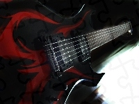 Gitara, Czarno, Czerwona, Elektryczna