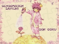 goku, Saiyuki, son, kwiat
