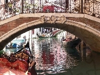 Gondola, Wenecja, Włochy, Most