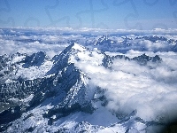 Góry, Szwajcaria, Alpy, Zima