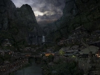 Góry, Miasto, Chiny, Wodospad