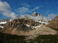 Park Narodowy Banff, Lodowiec Crowfoot Glacier, Kanada, Prowincja Alberta, Góry
