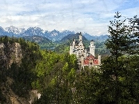 Góry, Zamek, Neuschwanstein, Lasy