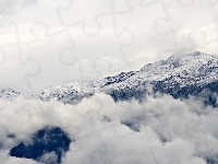 Śnieg, Góry, Chmury