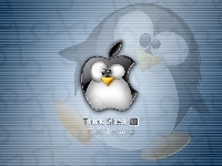 grafika, pingwin, jabłko, Linux