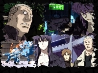 Ghost In The Shell, ludzie, pistolet, roboty