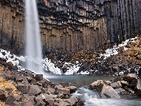 Wodospad, Islandia, Kamienie