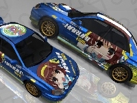 Itasha, Subaru Impreza, Anime