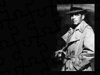 kapelusz, mężczyzna, płaszcz, Casablanca