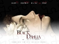 kobiety, Black Dahlia, twarz, szminka