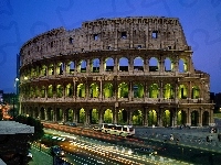 Rzym, Koloseum, Oświetlenie