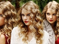 Kręcone, Włosy, Taylor Swift, Długie, Blond