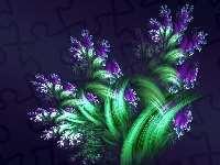 Kwiaty, Fioletowe, Grafika Komputerowa