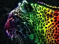 Kolorowy, Leopard, Fractalius