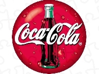 Logo, Czerwone, Okrągłe, Coca Cola