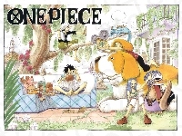 ludzie, One Piece, pies, kanapa