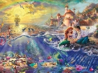 Mała Syrenka, Thomas Kinkade, Disney, Morze