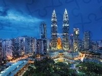 Lumpur, Wieże, Malezja, Kuala, Bliźniacze